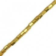 Hematite Perlen Tube 2mm Gold